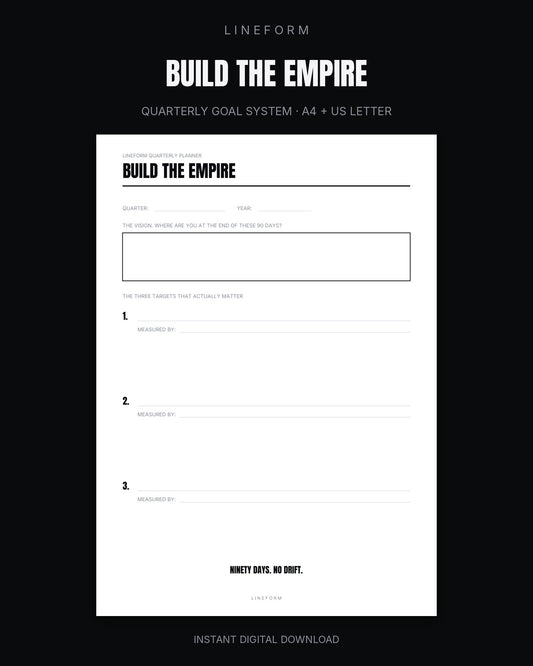Build the Empire | Quarterly Goal Planner