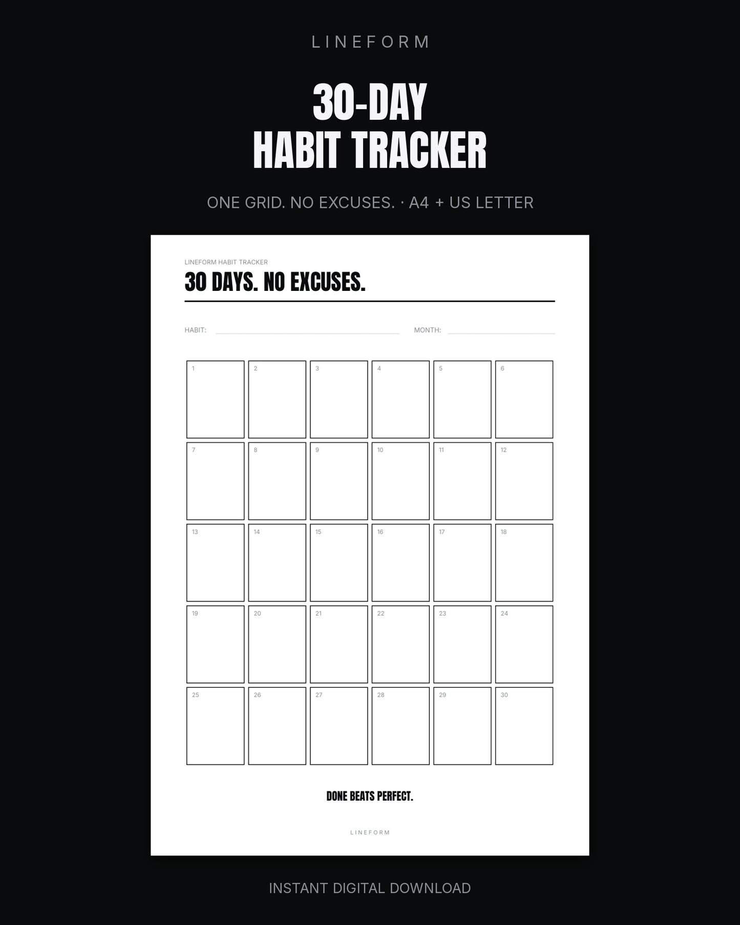 30-Day Habit Tracker